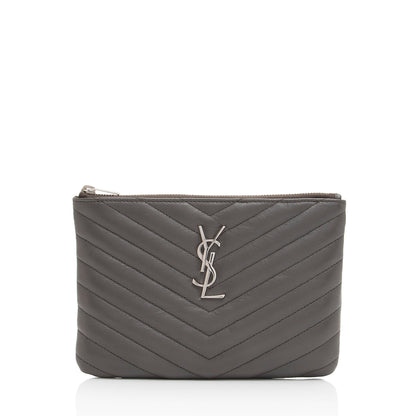 Saint Laurent Matelasse Lambskin Jolie Pouch (SHF-jMIklt)