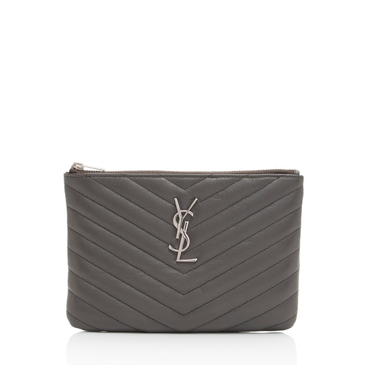 Saint Laurent Matelasse Lambskin Jolie Pouch (SHF-jMIklt)