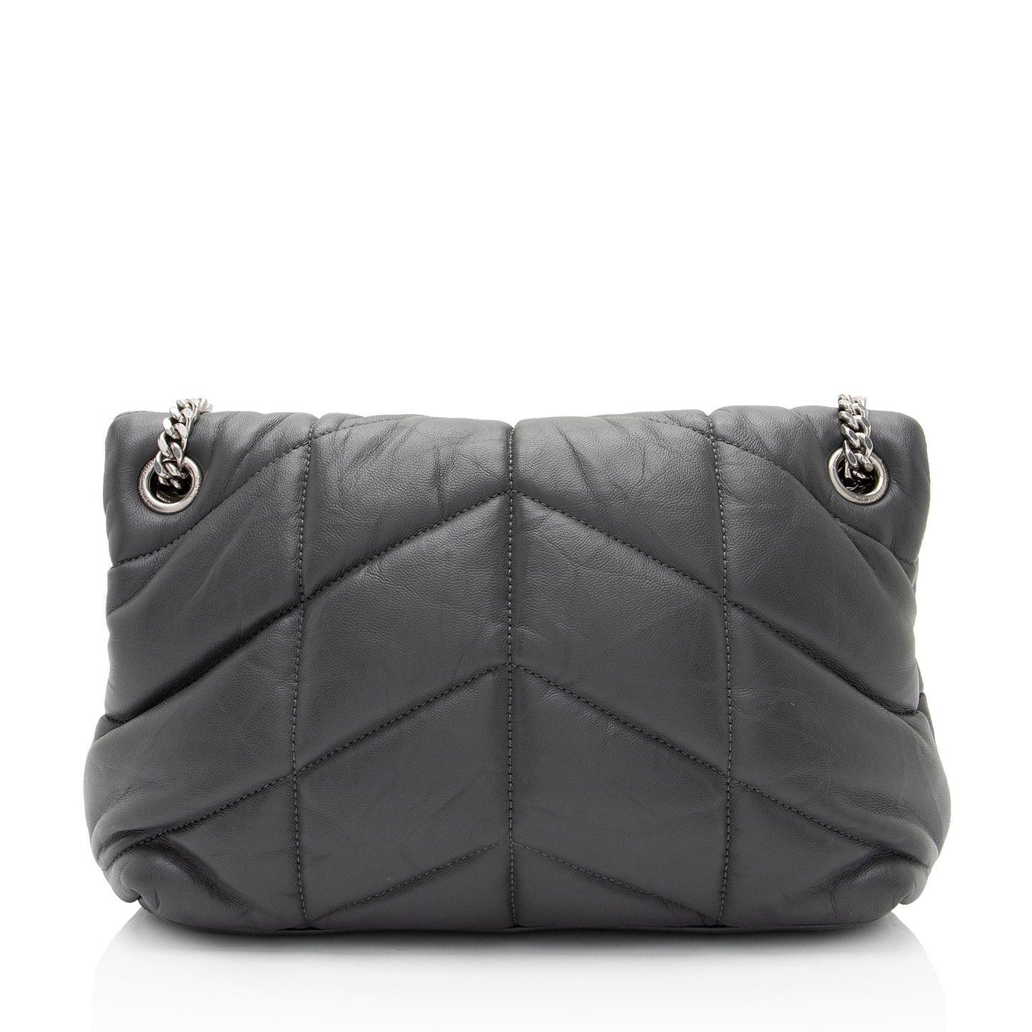 Saint Laurent Lambskin Monogram Puffer LouLou Medium Shoulder Bag (SHF-RIYiYF)