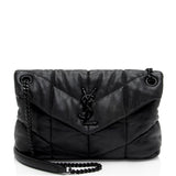 Saint Laurent Lambskin Monogram Puffer LouLou Medium Shoulder Bag (SHF-ArUzt2)