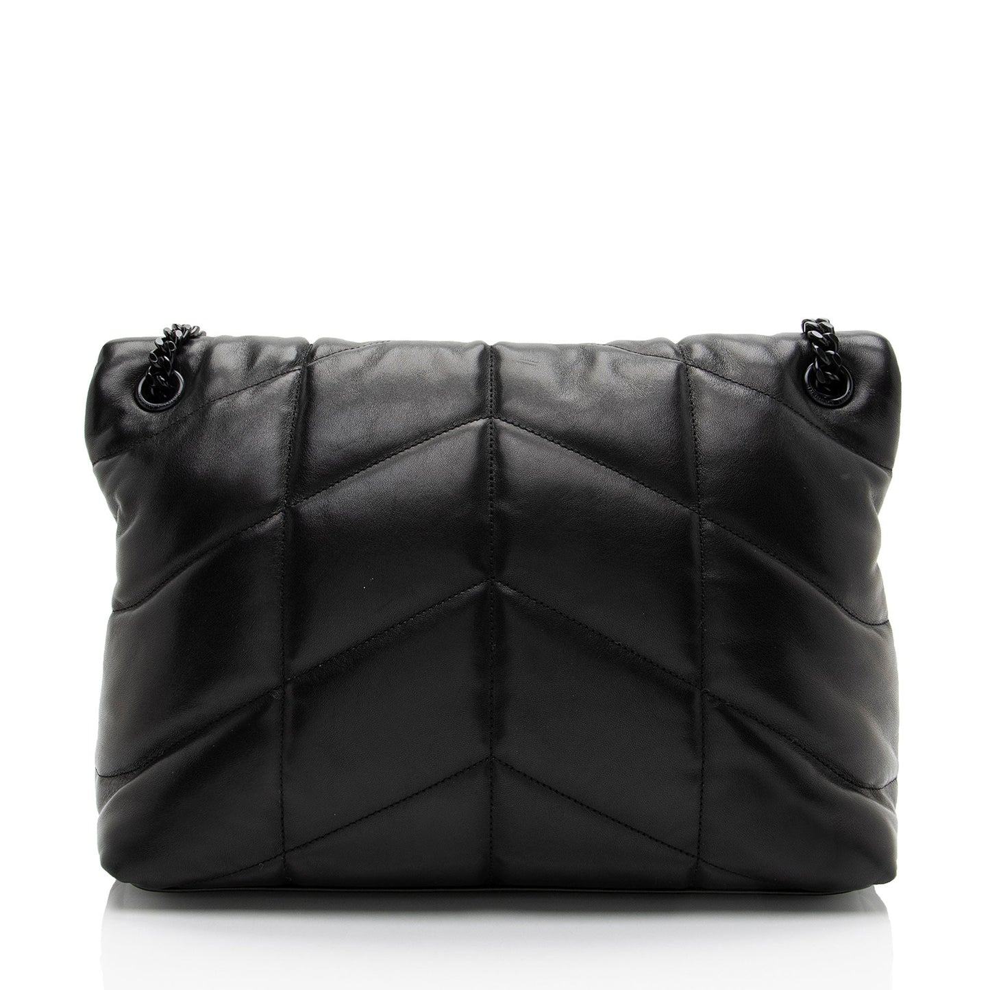 Saint Laurent Lambskin Monogram Puffer LouLou Medium Shoulder Bag