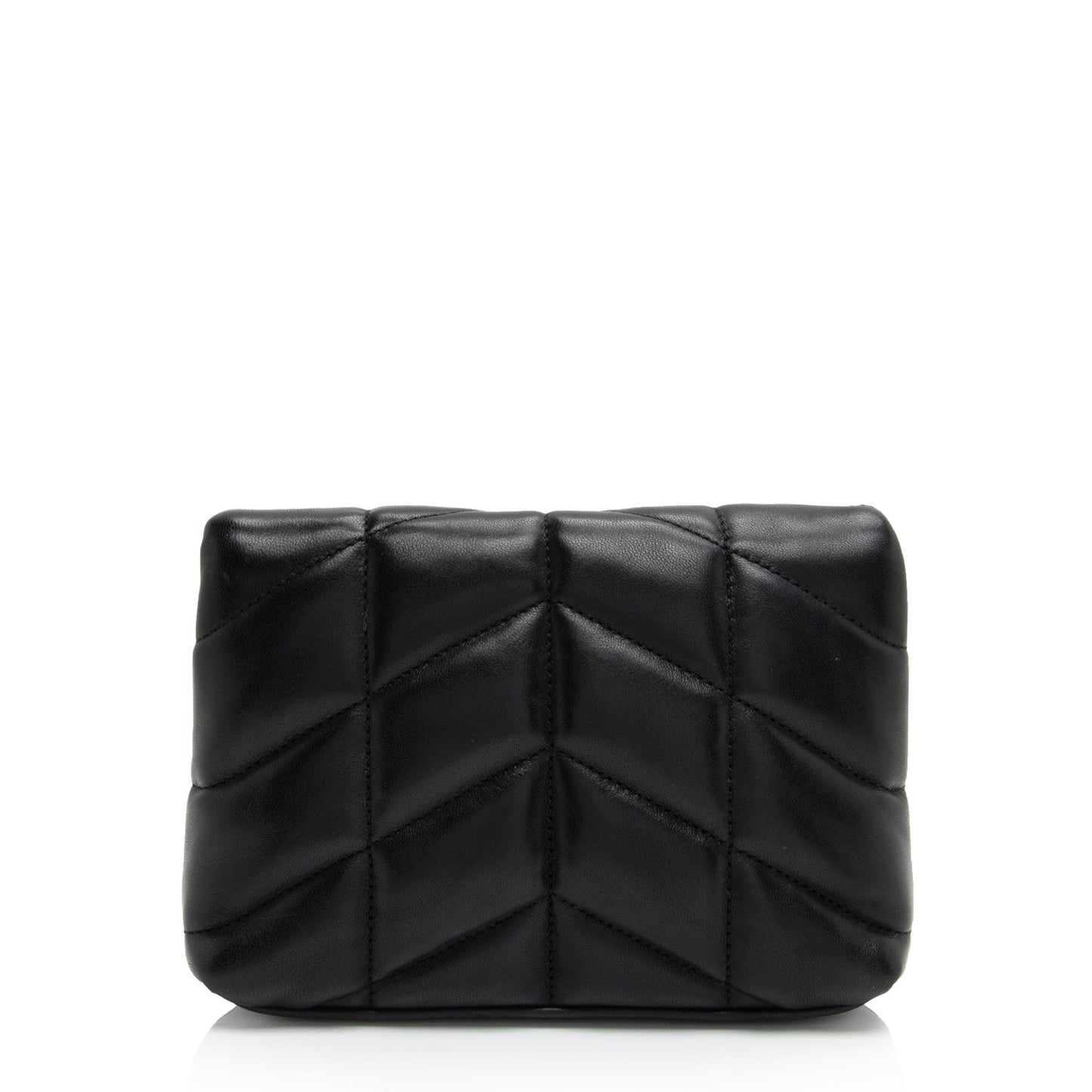 Saint Laurent Lambskin Monogram Puffer LouLou Small Clutch (SHF-2bO78S)