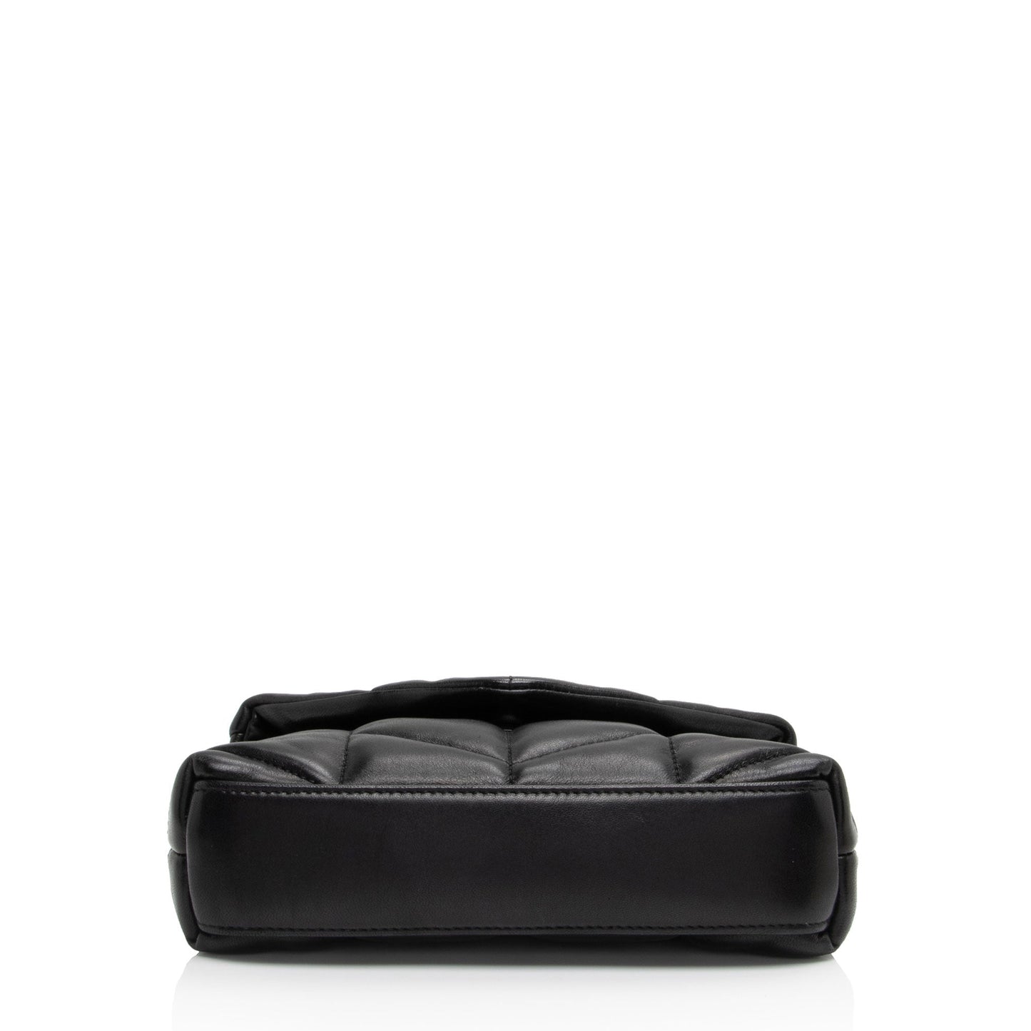Saint Laurent Lambskin Monogram Puffer LouLou Small Clutch (SHF-2bO78S)