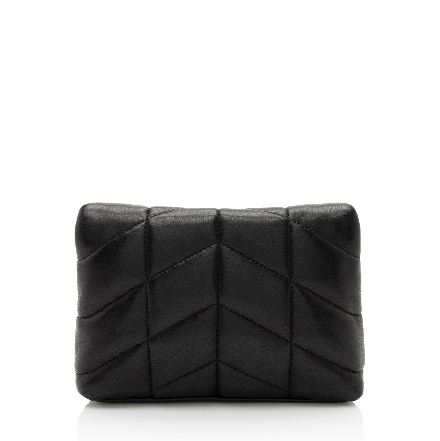 Saint Laurent Lambskin Monogram Puffer LouLou Small Clutch