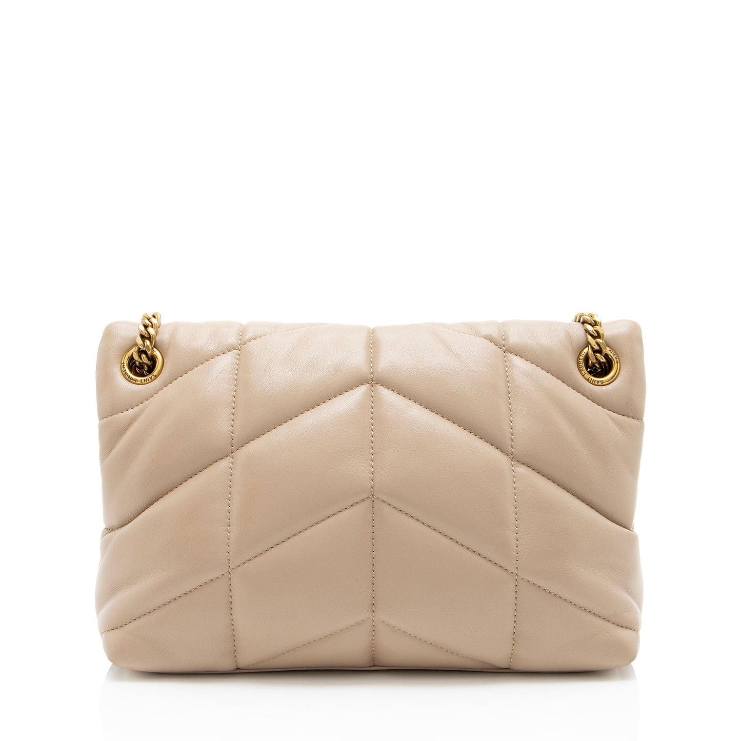 Saint Laurent Lambskin Monogram Puffer LouLou Small Shoulder Bag