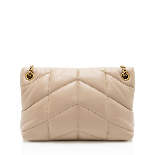 Saint Laurent Lambskin Monogram Puffer LouLou Small Shoulder Bag