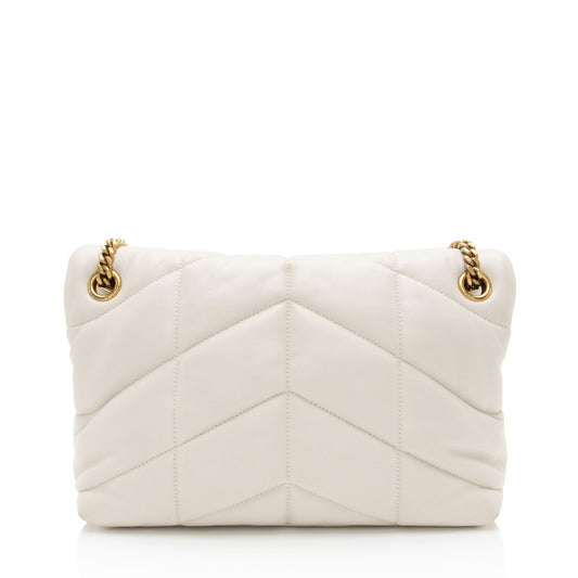 Saint Laurent Lambskin Monogram Puffer LouLou Small Shoulder Bag