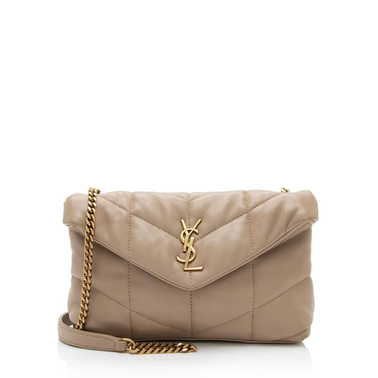 Saint Laurent Lambskin Monogram Puffer LouLou Toy Shoulder Bag