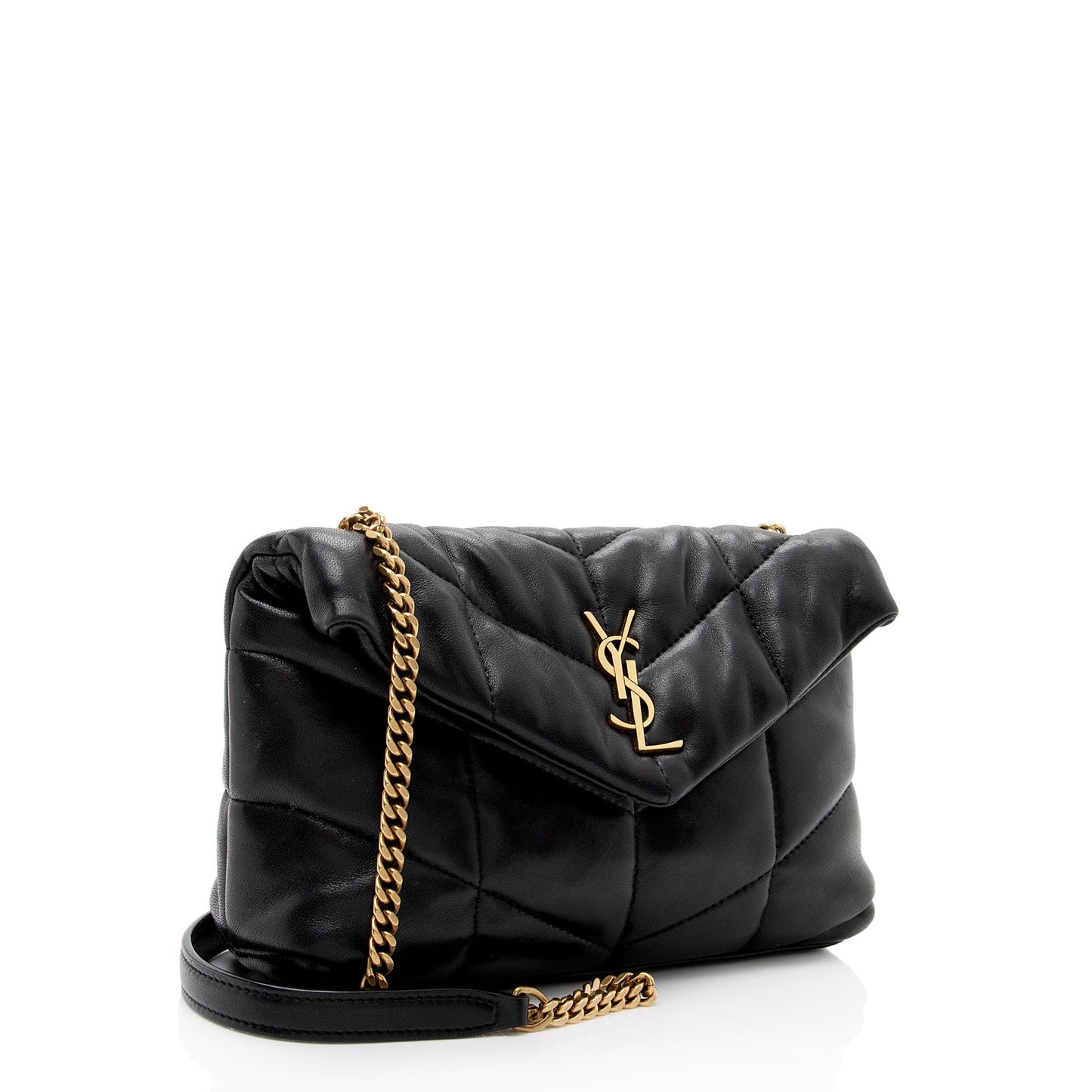 Saint Laurent Lambskin Monogram Puffer LouLou Toy Shoulder Bag