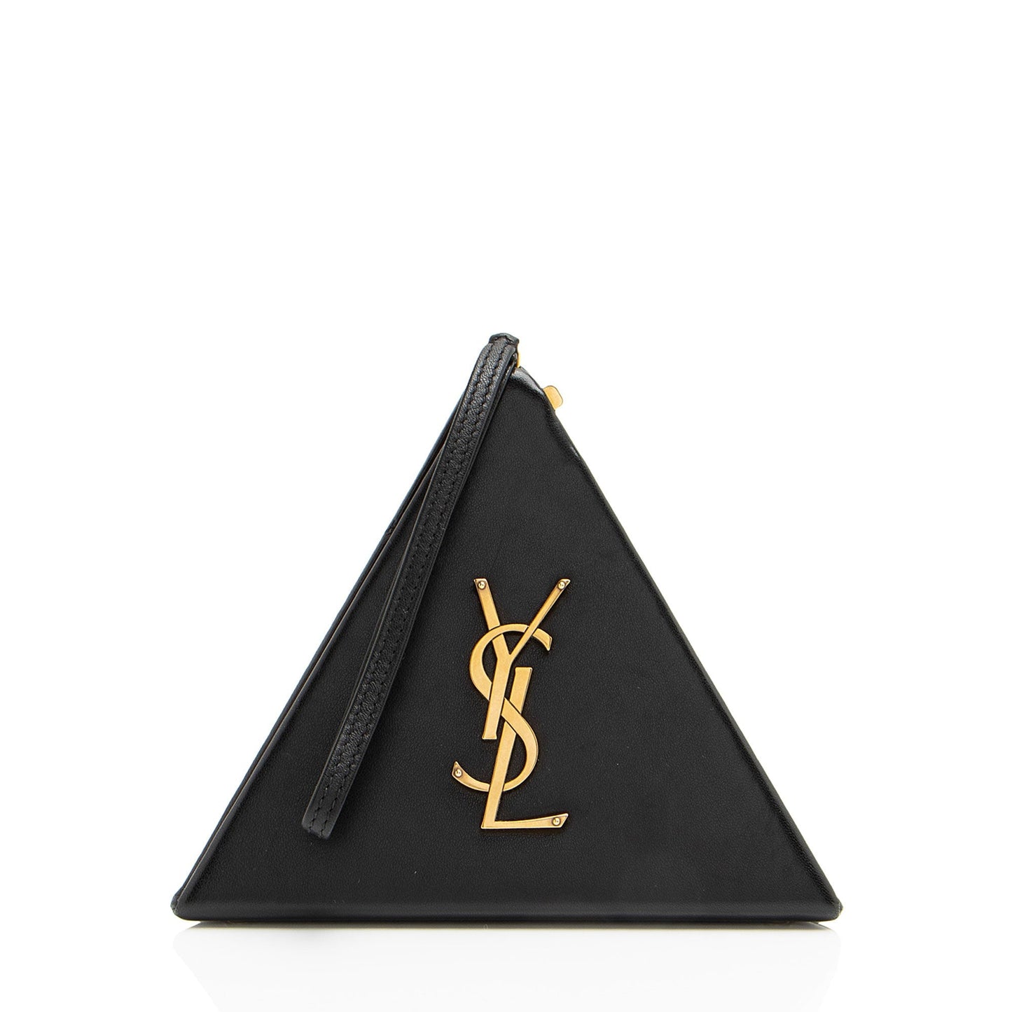 Saint Laurent Lambskin Monogram Pyramid Clutch