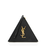 Saint Laurent Lambskin Monogram Pyramid Clutch