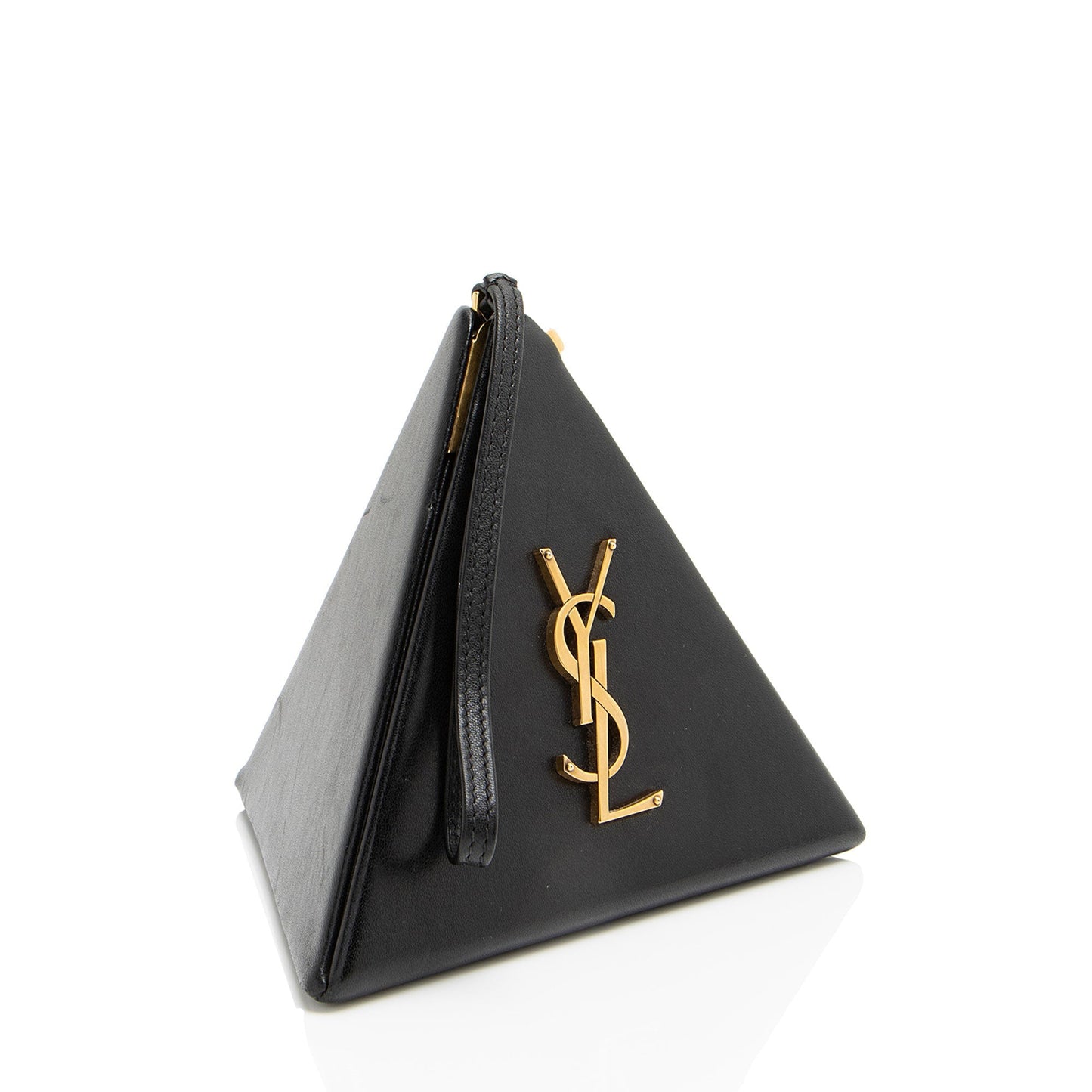 Saint Laurent Lambskin Monogram Pyramid Clutch