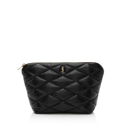 Saint Laurent Lambskin Monogram Sade Pouch (SHF-2kkXSR)