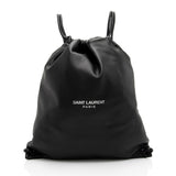 Saint Laurent Lambskin Teddy Drawstring Backpack (SHF-AWdD6b)