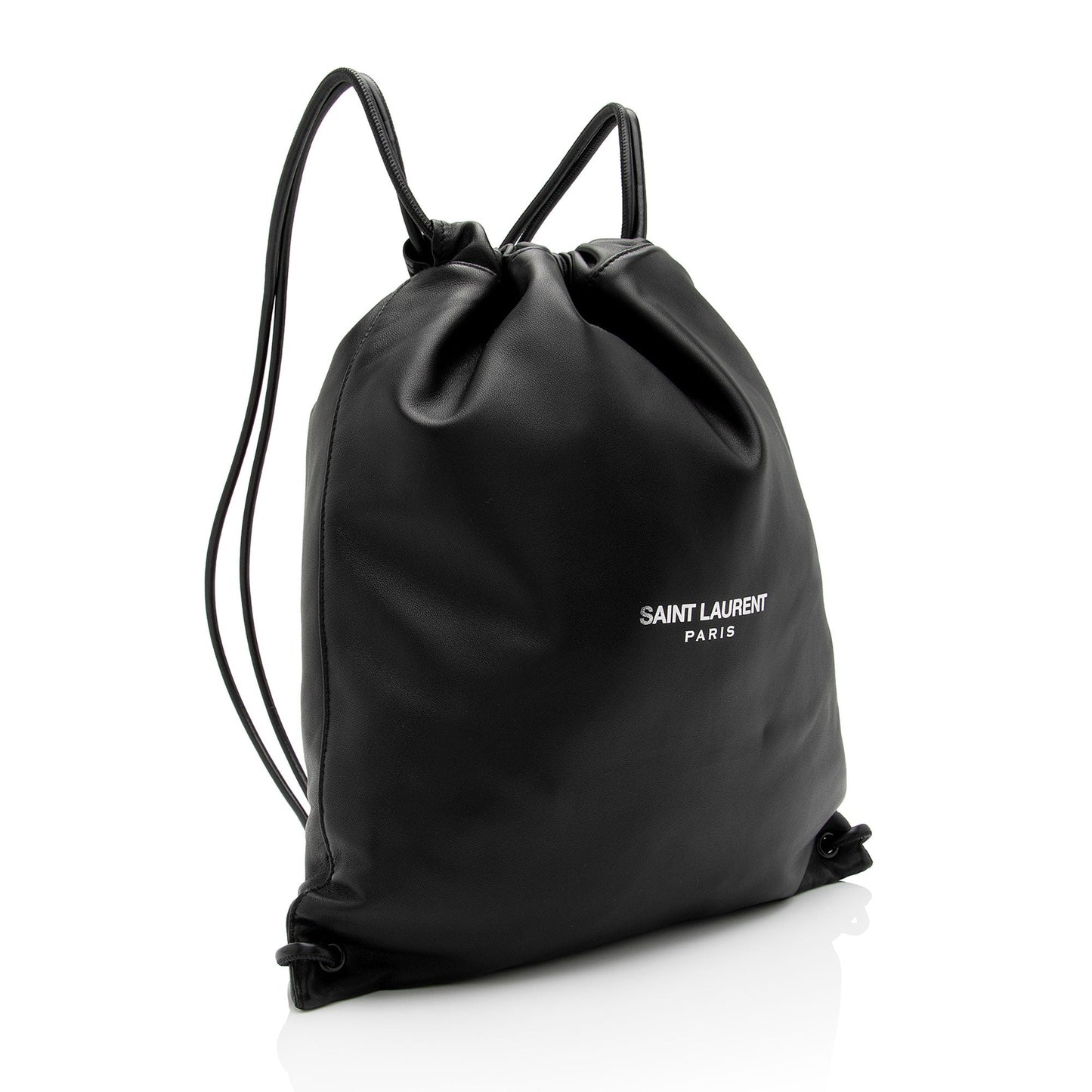 Saint Laurent Lambskin Teddy Drawstring Backpack (SHF-AWdD6b)