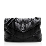 Saint Laurent Lambskin Puffer LouLou Small Shoulder Bag (SHF-18207)