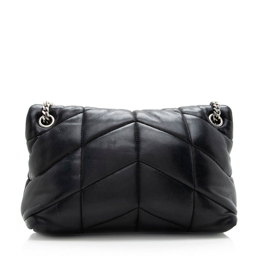 Saint Laurent Lambskin Puffer LouLou Small Shoulder Bag (SHF-18672)