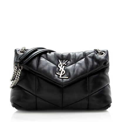 Saint Laurent Lambskin Puffer LouLou Small Shoulder Bag (SHF-18672)