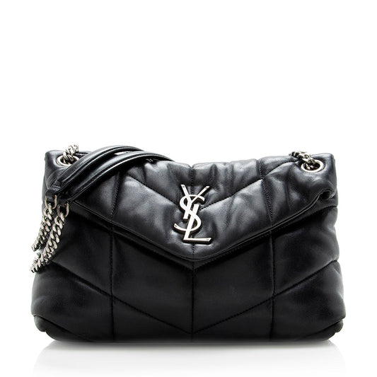 Saint Laurent Lambskin Puffer LouLou Small Shoulder Bag (SHF-18672)
