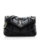 Saint Laurent Lambskin Puffer LouLou Small Shoulder Bag (SHF-18672)