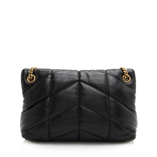 Saint Laurent Lambskin Puffer LouLou Small Shoulder Bag (SHF-22808)