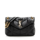 Saint Laurent Lambskin Puffer LouLou Small Shoulder Bag (SHF-22808)