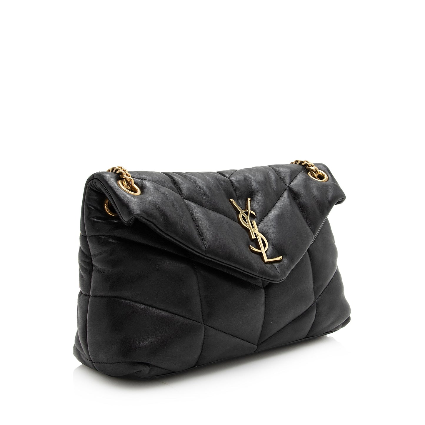 Saint Laurent Lambskin Puffer LouLou Small Shoulder Bag (SHF-22808)