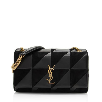 Saint Laurent Lambskin Suede Monogram Jamie Chain Medium Shoulder Bag (SHF-YBudYx)