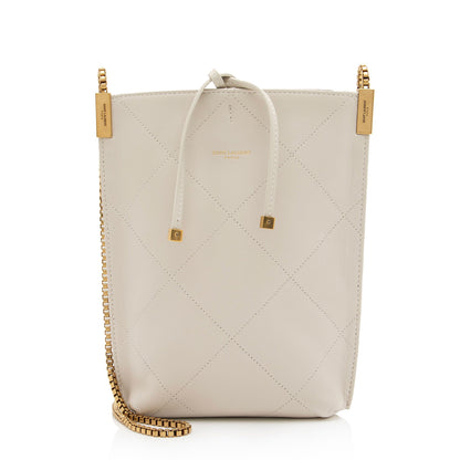 Saint Laurent Lambskin Suzanne Mini Hobo (SHF-35zMGT)