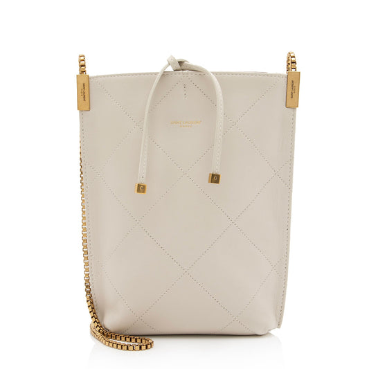 Saint Laurent Lambskin Suzanne Mini Hobo (SHF-35zMGT)