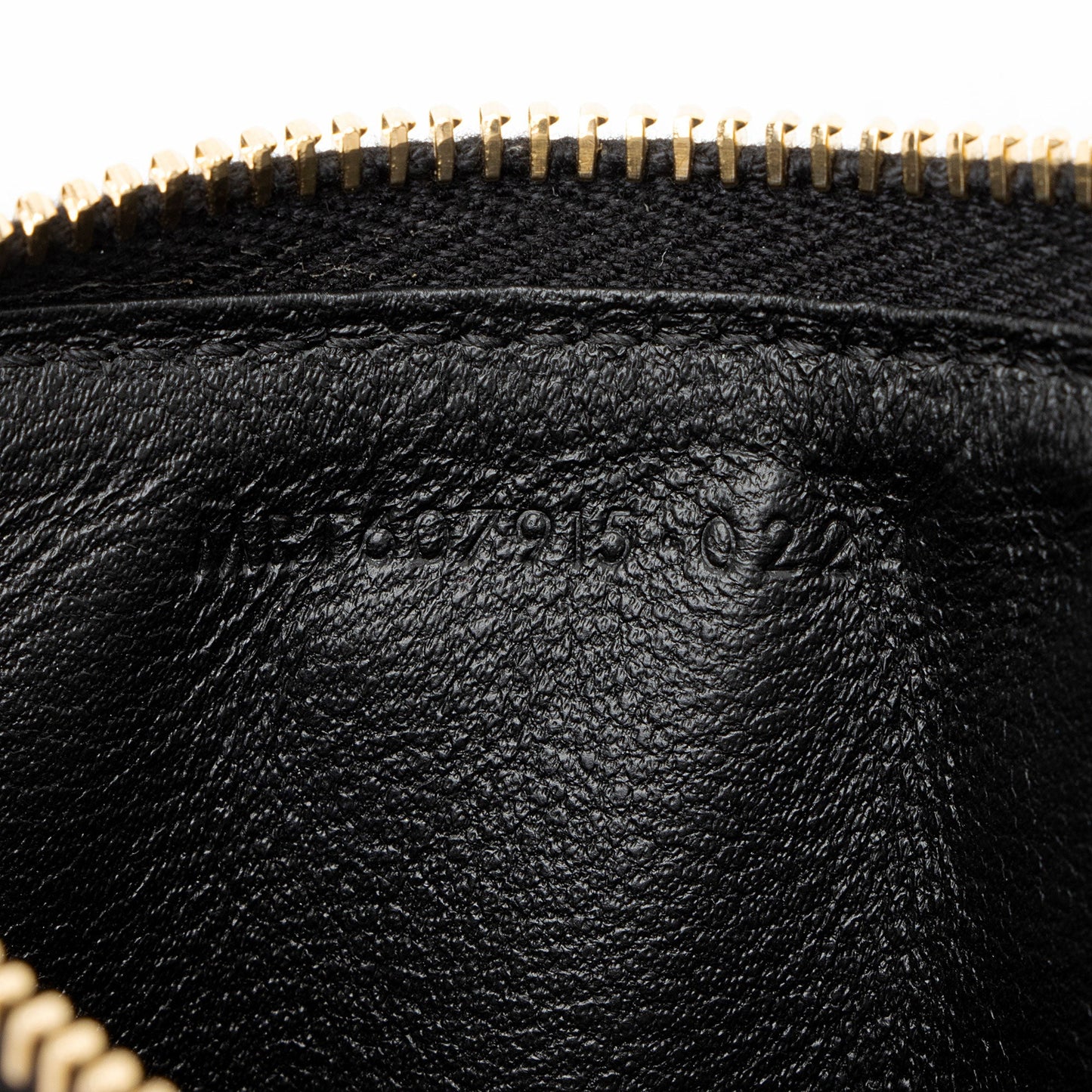 Saint Laurent Matelasse Lambskin Monogram Fragments Zipper Card Case