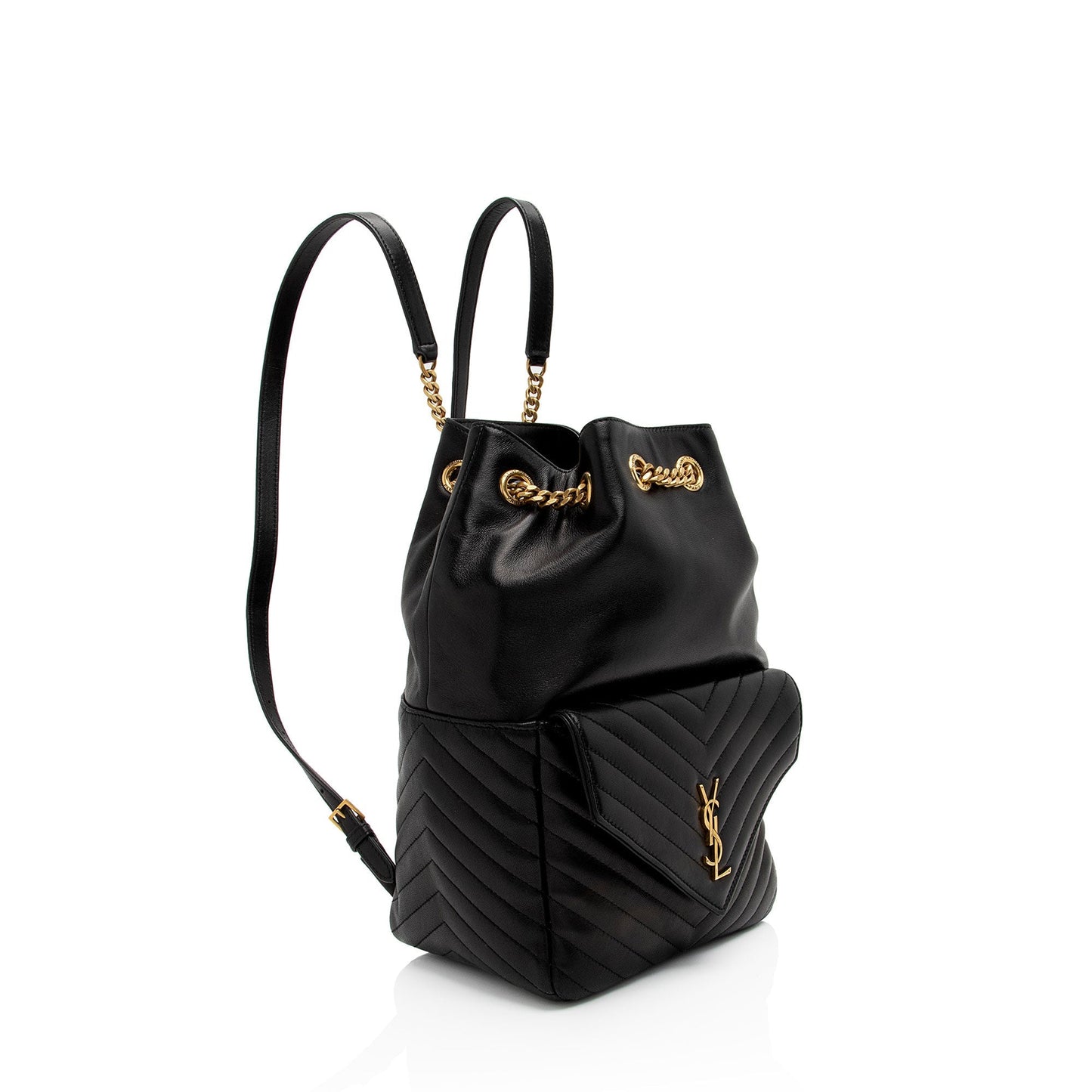Saint Laurent Matelasse Lambskin Monogram Joe Backpack (SHF-C9THXn)