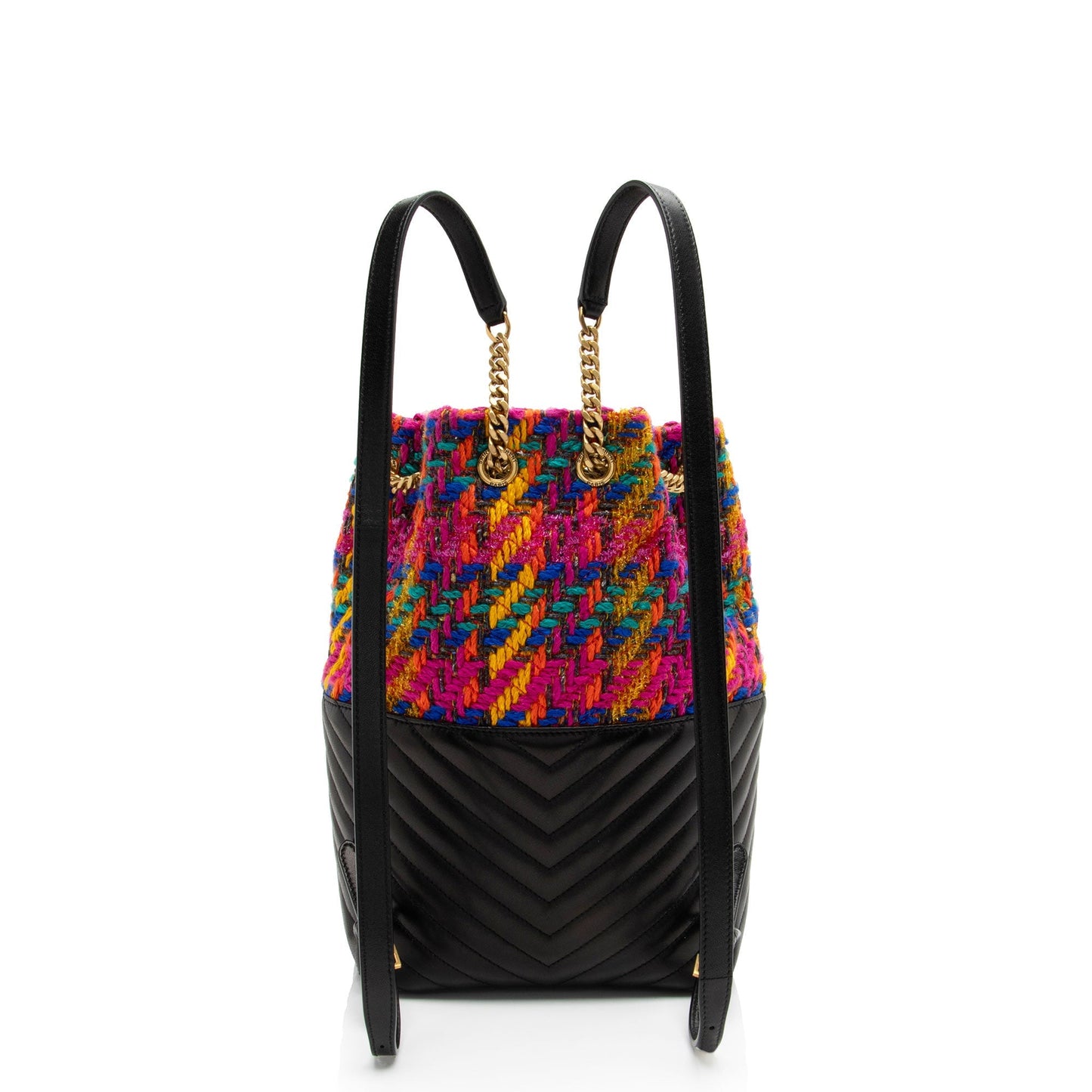 Saint Laurent Matelasse Lambskin Tweed Monogram Joe Backpack (SHF-akbPI0)