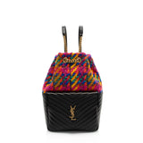 Saint Laurent Matelasse Lambskin Tweed Monogram Joe Backpack (SHF-akbPI0)