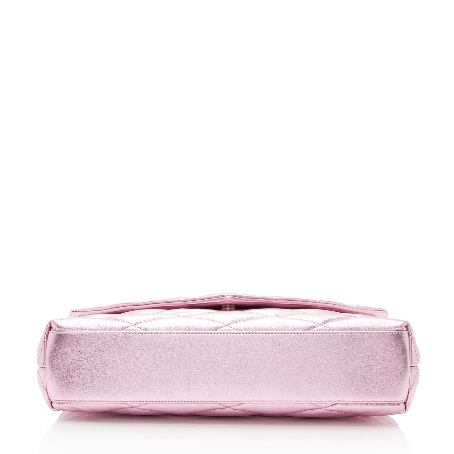 Saint Laurent Metallic Quilted Lambskin Puffer Sade Clutch (SHF-dsF7Ye)