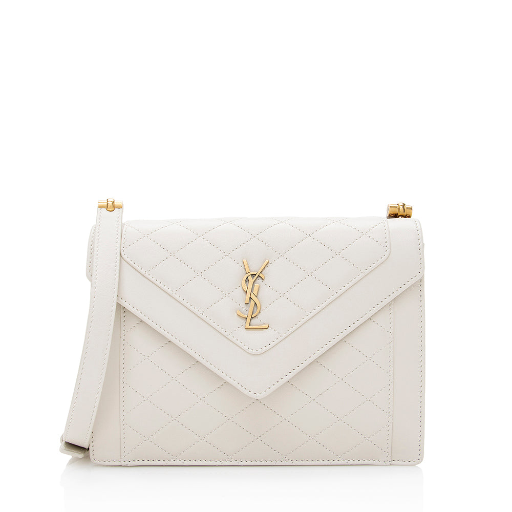 Saint Laurent Quilted Lambskin Gaby Mini Shoulder Bag (SHF-21894)