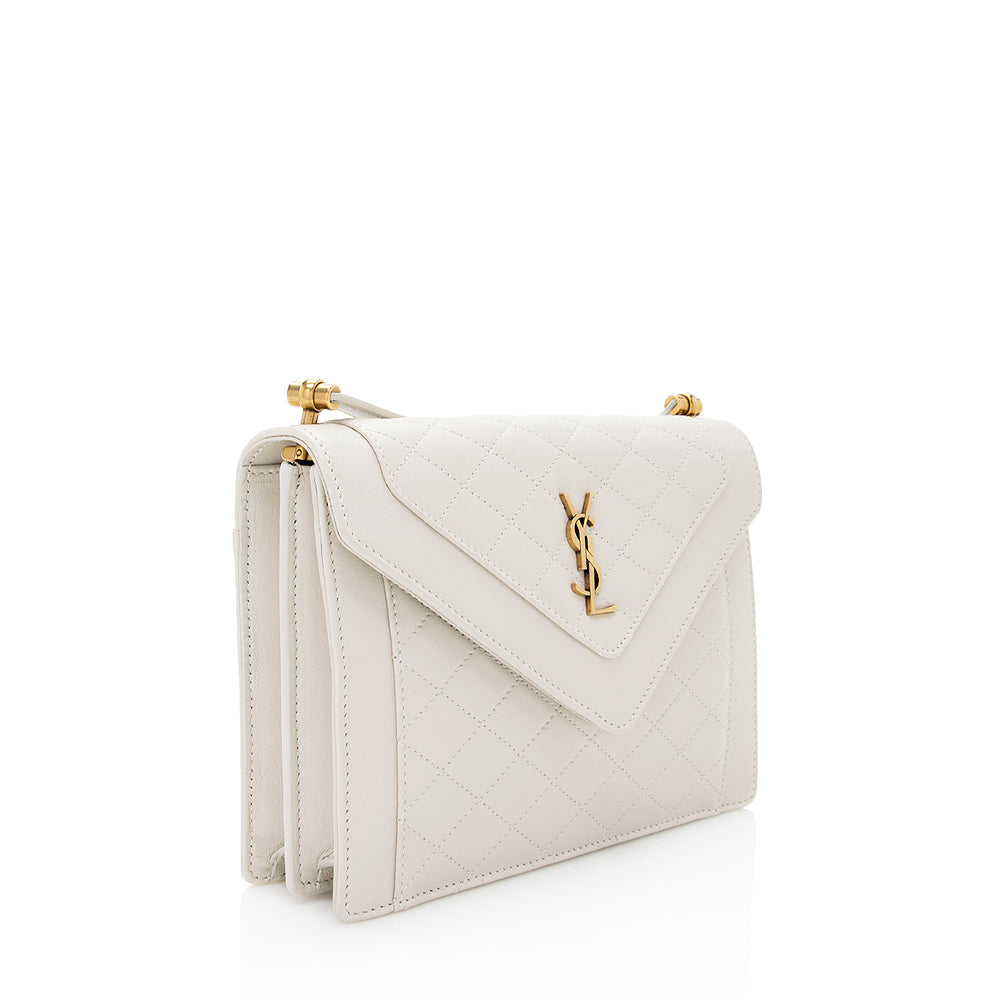 Saint Laurent Quilted Lambskin Gaby Mini Shoulder Bag (SHF-21894)