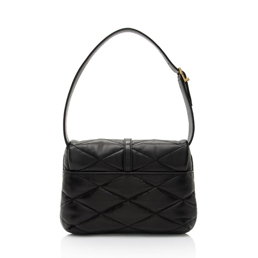 Saint Laurent Quilted Lambskin Monogram Le 57 Hobo (SHF-Yp8piY)