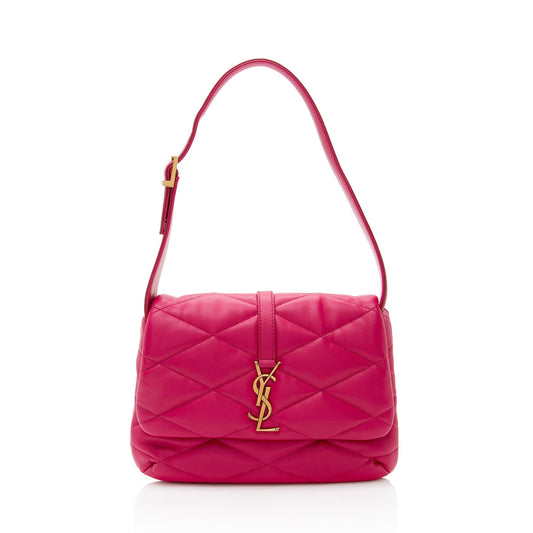 Saint Laurent Quilted Lambskin Monogram Le 57 Hobo