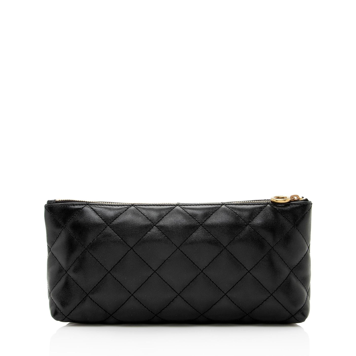 Saint Laurent Quilted Lambskin Pouch (SHF-22668)