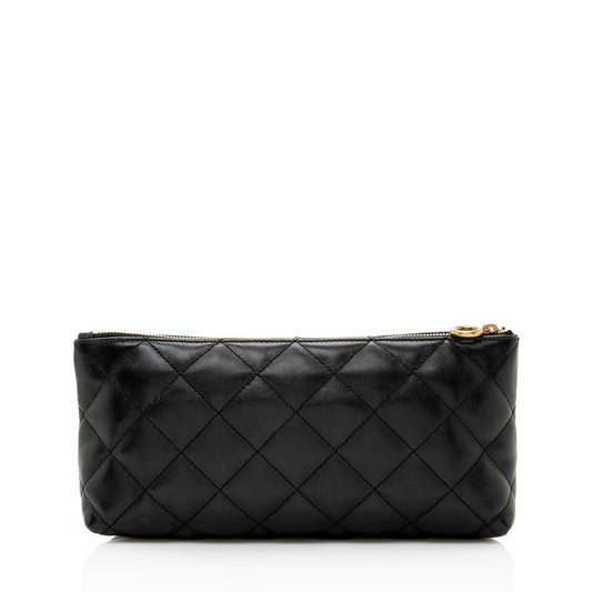 Saint Laurent Quilted Lambskin Pouch (SHF-22668)