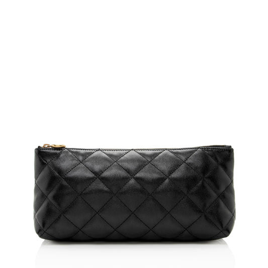 Saint Laurent Quilted Lambskin Pouch (SHF-22668)