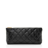Saint Laurent Quilted Lambskin Pouch (SHF-j2MZSD)