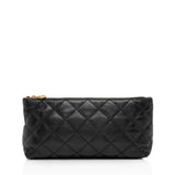 Saint Laurent Quilted Lambskin Pouch (SHF-wmqUwV)