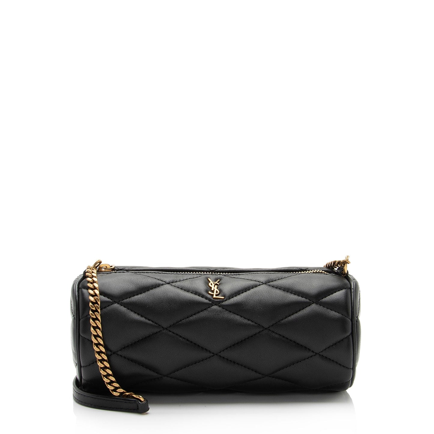 Saint Laurent Quilted Lambskin Sade Mini Tube Bag (SHF-WvSgLo)