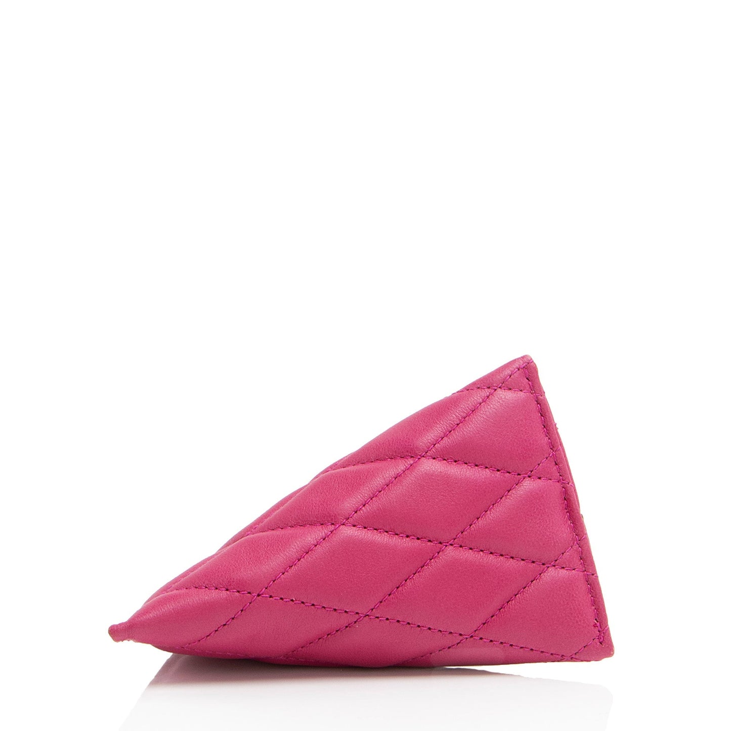 Saint Laurent Quilted Lambskin Triangle Charm