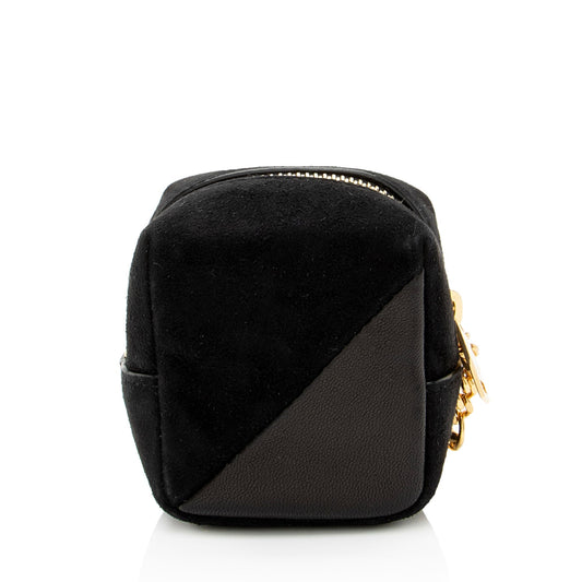 Saint Laurent Suede Lambskin Monogram Jaime Cube Charm