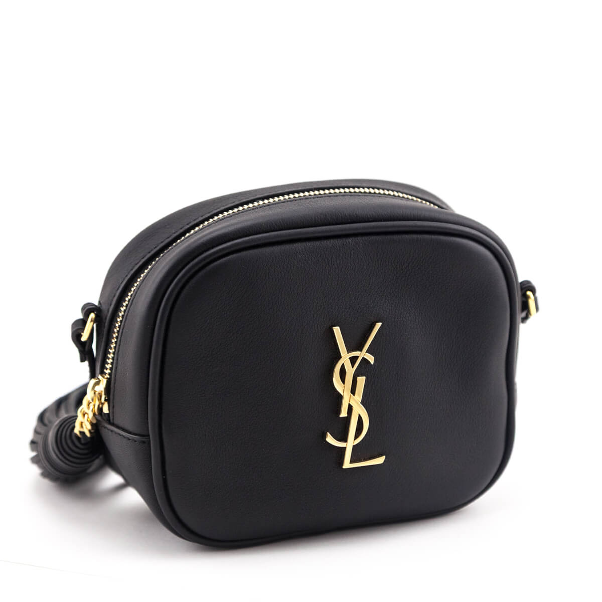 Saint Laurent Black Nappa Monogram Blogger Bag