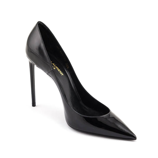 Saint Laurent Black Patent Zoe 105 Pumps Size US 8.5 | EU 38.5