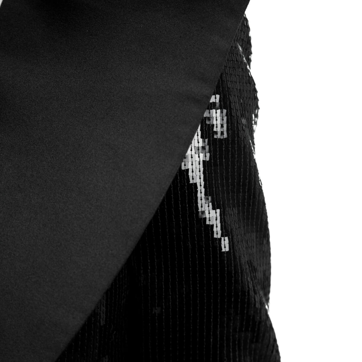 Saint Laurent Black Satin & Sequin Jacket Size M | FR 38